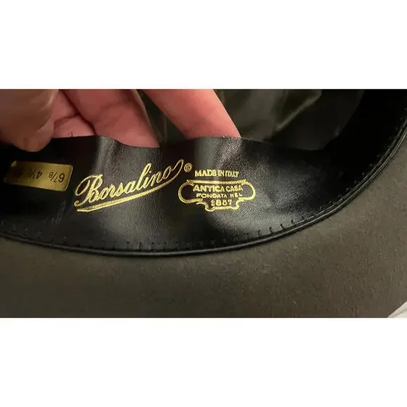 BORSALINO ALLESSANDRIA ITALY BOGART FEDORA FELT HAT - Picture 6 of 7